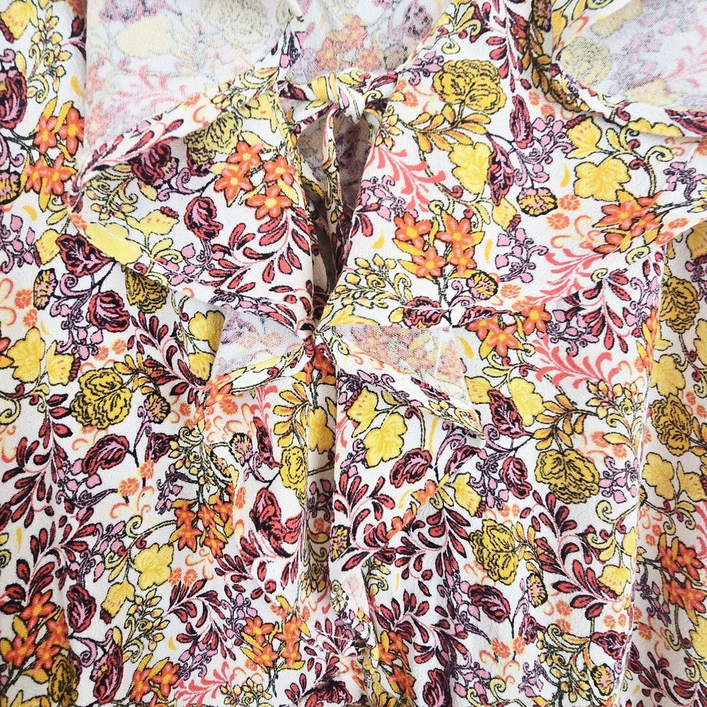 Old Navy Waist-Defined Flutter-Short‎ Sleeve Floral Mini Dress Pullover 3X.E176 - Picture 10 of 14